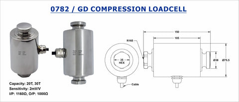 0782 model Equivalent weigh bridge Load cell